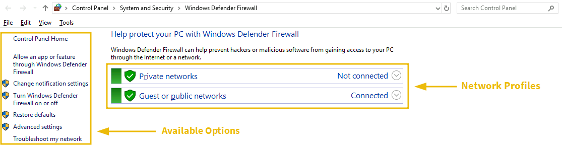 Windows Defender Firewall