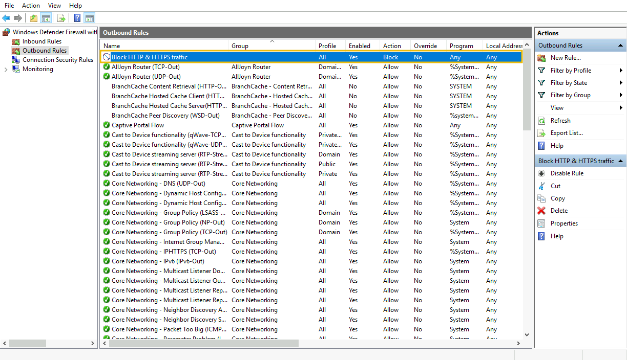 Windows Defender Firewall