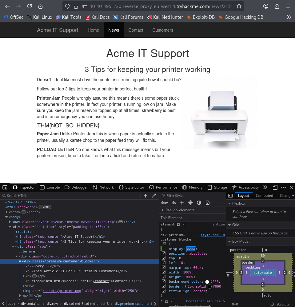 Developer Tools - Inspector