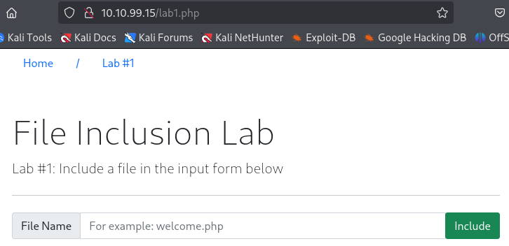 Local File Inclusion - LFI