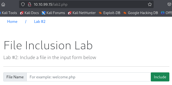 Local File Inclusion - LFI