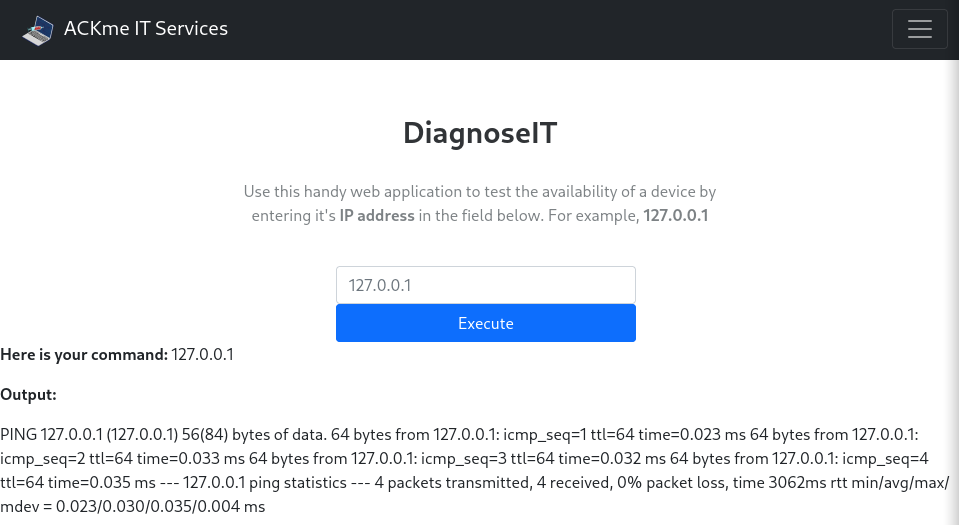 Practical - Command Injection (Deploy)