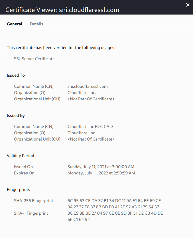 Transport Layer Security (TLS)
