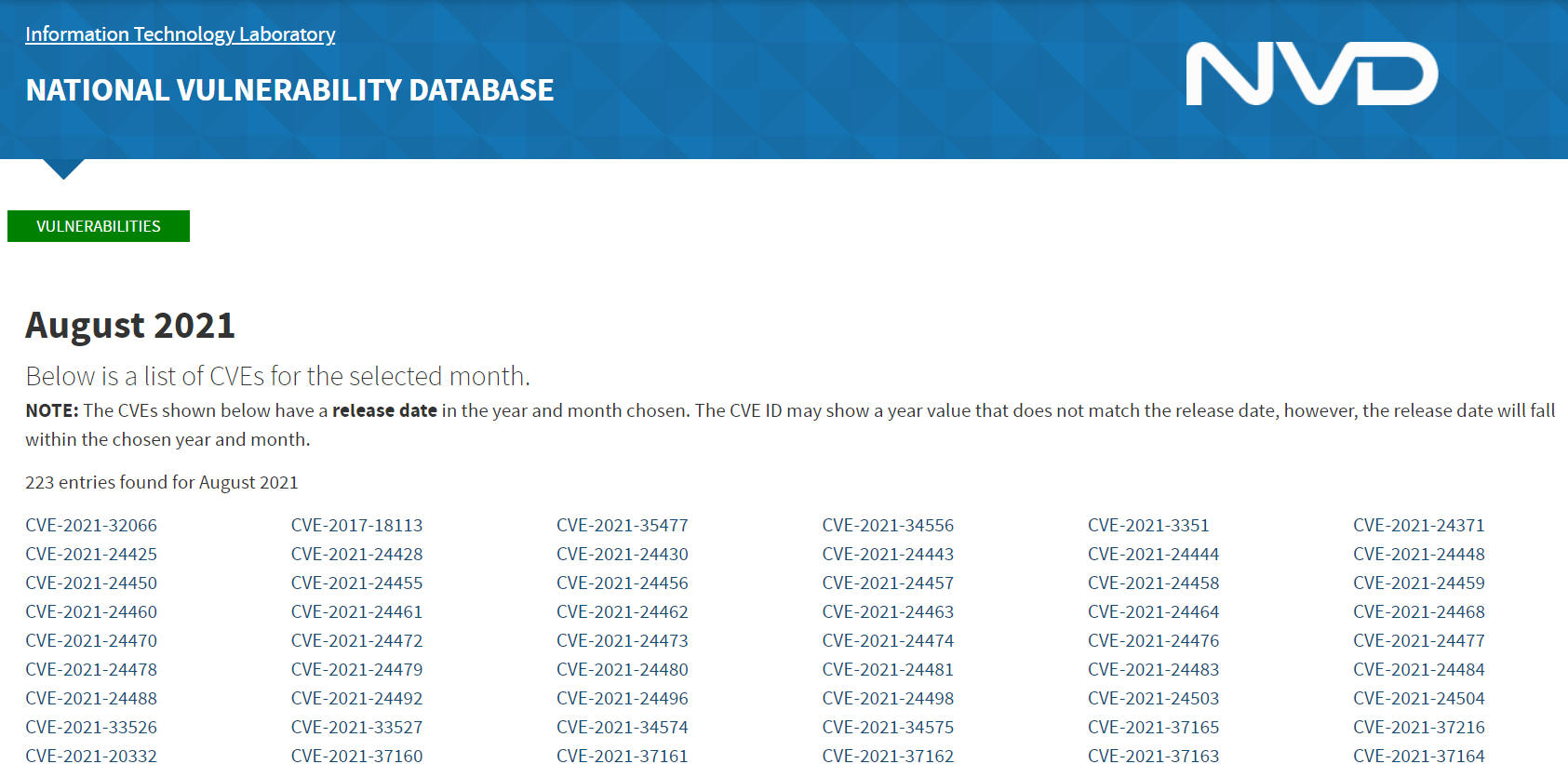Vulnerability Databases