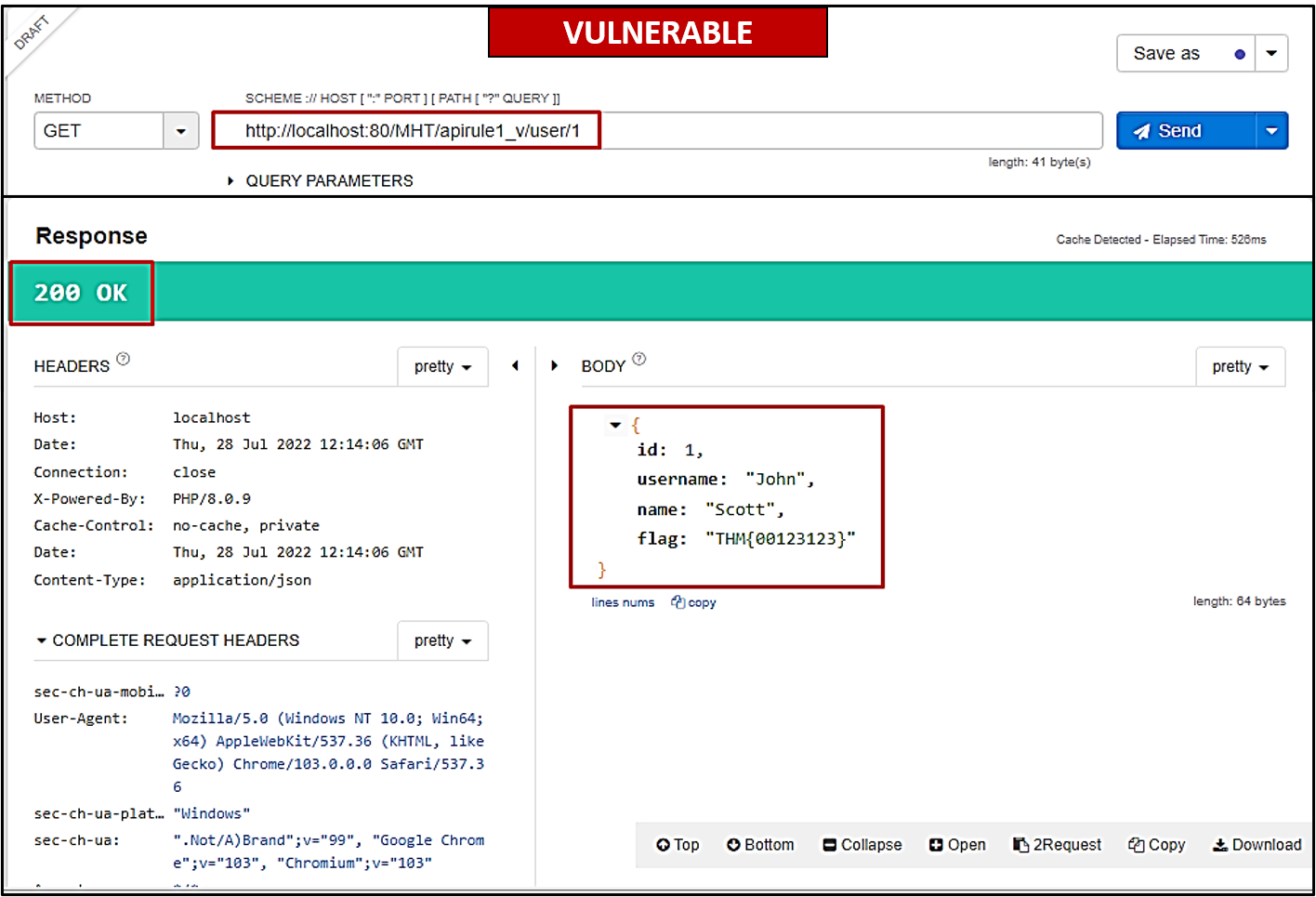 Vulnerability I - Broken Object Level Authorisation (BOLA)