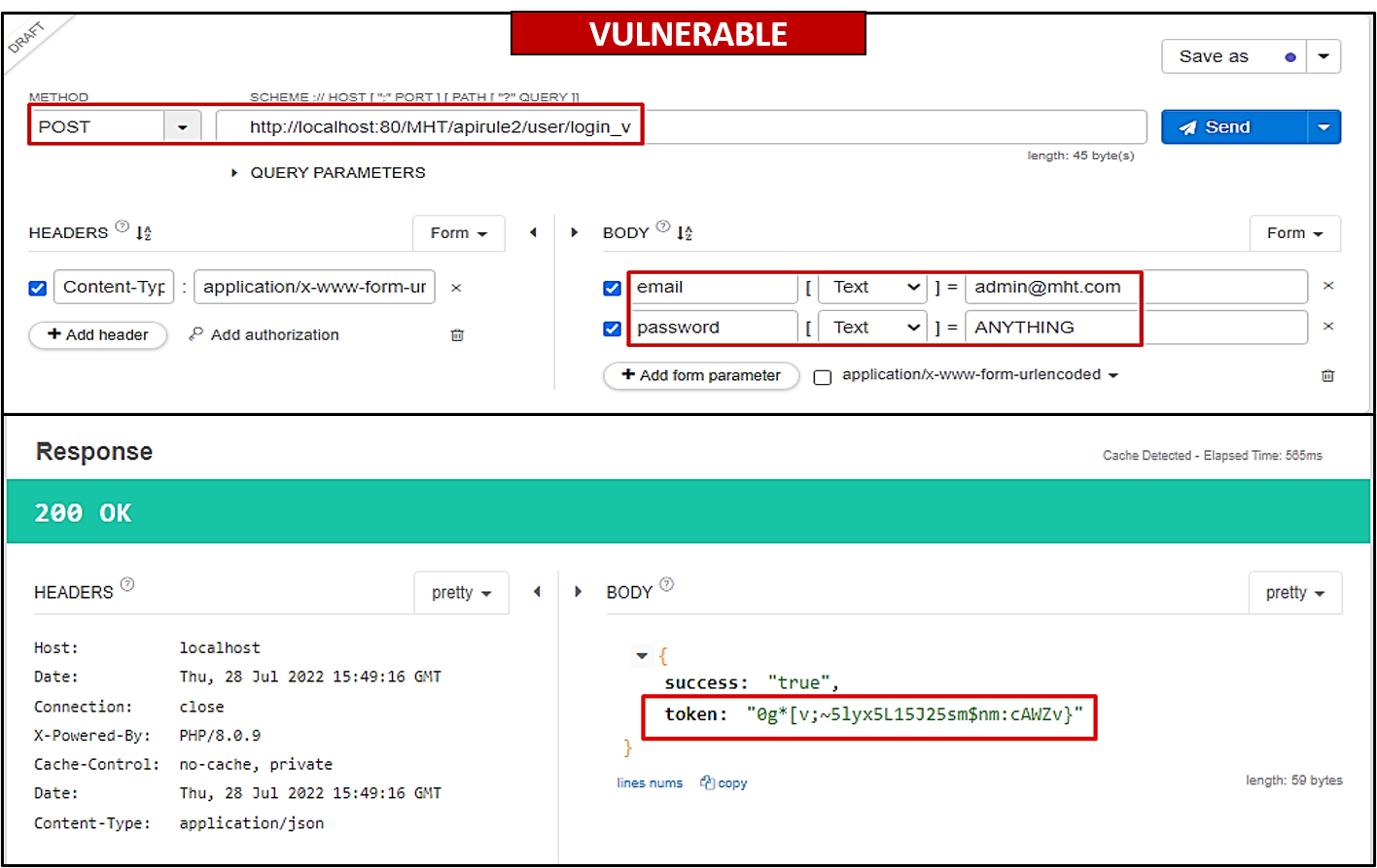 Vulnerability II - Broken User Authentication (BUA)