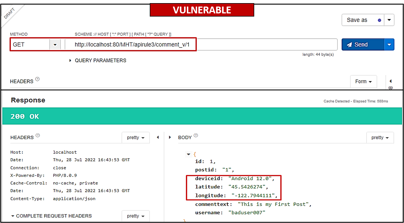 Vulnerability III - Excessive Data Exposure