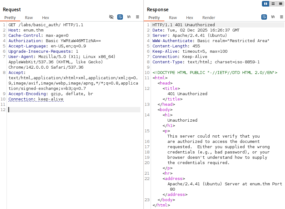Exploiting HTTP Basic Authentication
