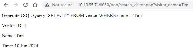 Out-of-band SQL Injection