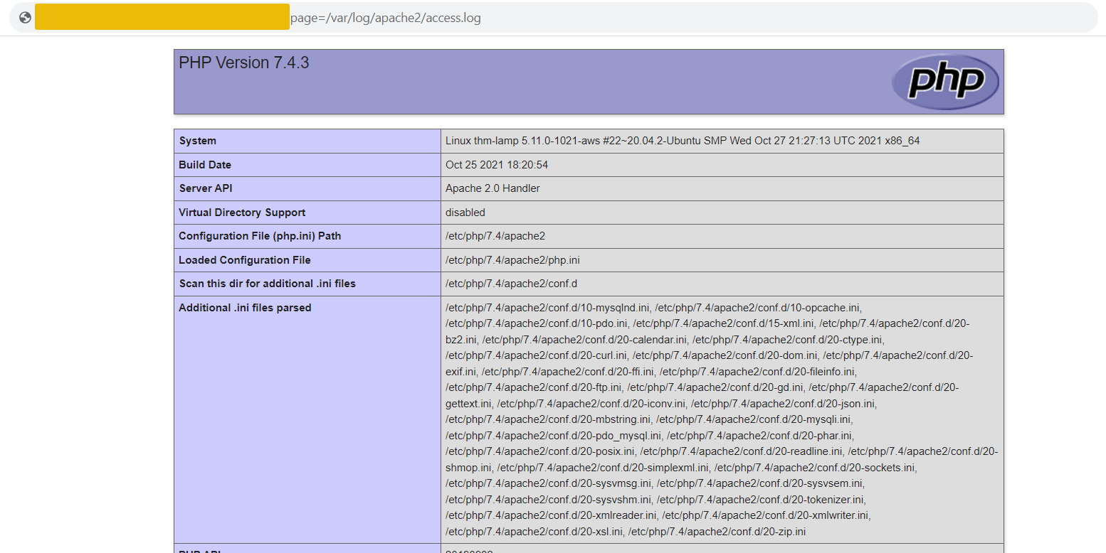 LFI2RCE - Log Poisoning