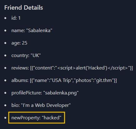 Exploitation - Property Injection